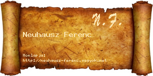 Neuhausz Ferenc névjegykártya