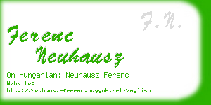 ferenc neuhausz business card